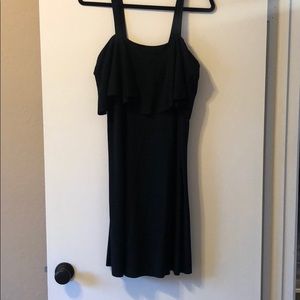 Anthropologie black midi dress